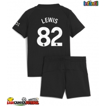 Camisa de Futebol Manchester City Rico Lewis #82 Equipamento Secundário Infantil 2025-26 Manga Curta (+ Calças curtas)